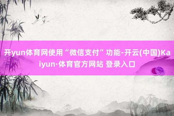 開yun體育網使用“微信支付”功能-開云(中國)Kaiyun·體育官方網站 登錄入口