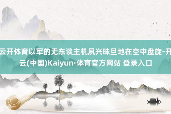 云開體育以軍的無東談主機夙興昧旦地在空中盤旋-開云(中國)Kaiyun·體育官方網(wǎng)站 登錄入口