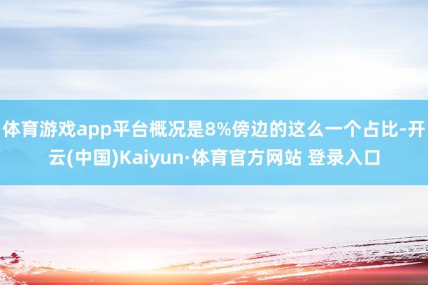 體育游戲app平臺概況是8%傍邊的這么一個占比-開云(中國)Kaiyun·體育官方網站 登錄入口